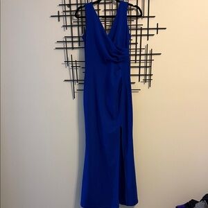 Elegant Blue Sleeveless Dress